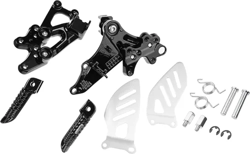 Vista 7 de Kit de soportes para reposapiés delanteros para motociclista para modelos Suzuki GSXR600 GSXR750 2006-2010 (delantero-negro-1)