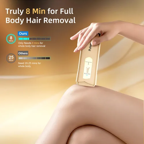 Vista 5 de Depilación IPL para hombres y mujeres. Resultado permanente con 5 niveles de energía y sistema integrado de enfriamiento de hielo para una