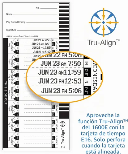 Vista 6 de Lathem, reloj con tecnología Tru-Align