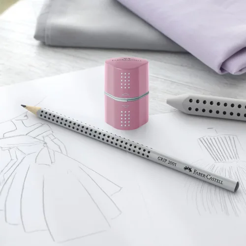 Vista 7 de Faber-Castell Sacapuntas Grip Trio: Sombras de rosas