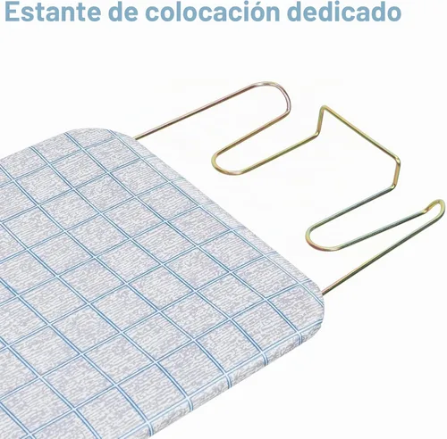 Vista 7 de Tabla de planchar de tamaño completo, plegable extendida para el hogar con cubierta resistente al calor, 42 pulgadas, pies antideslizantes, altura