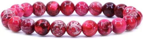 Vista 90 de Amandastone Pulsera elástica de cuentas redondas de 0.315 in con piedras preciosas naturales de 7 pulgadas