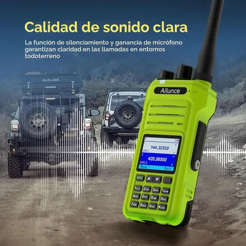 Vista 8 de Retevis Ailunce HA1G GMRS Radio de mano, radio de 2 vías con micrófono