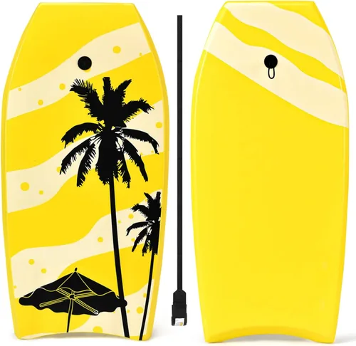 Vista 9 de IRONMAX - Tabla de surf ligera de 37/41 pulgadas con correa de muñeca, núcleo de EPS, cubierta XPE y parte inferior lisa de polietileno de alta