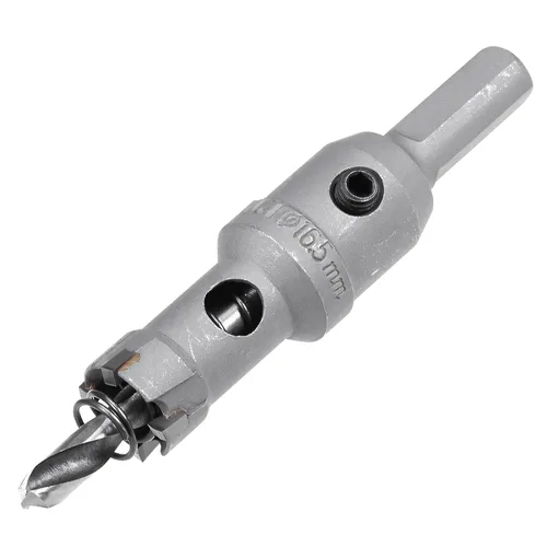 Vista 19 de Sierra de agujero TCT de 0.551 in, 9/16 pulgadas de diámetro de corte de carburo de tungsteno, abridor de agujeros con punta de carburo