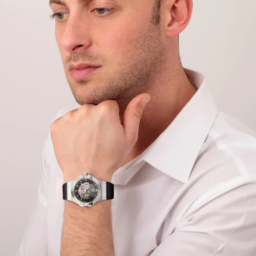 Vista 4 de MASERATI Reloj de cuarzo con pantalla analógica Potenza R8821108001 para hombre, Negro, Reloj automático