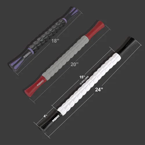 Vista 2 de Rodillo de masaje muscular - Pistola de fascia de tejido profundo para alivio del dolor miofascial, drenaje linfático y escultura corporal