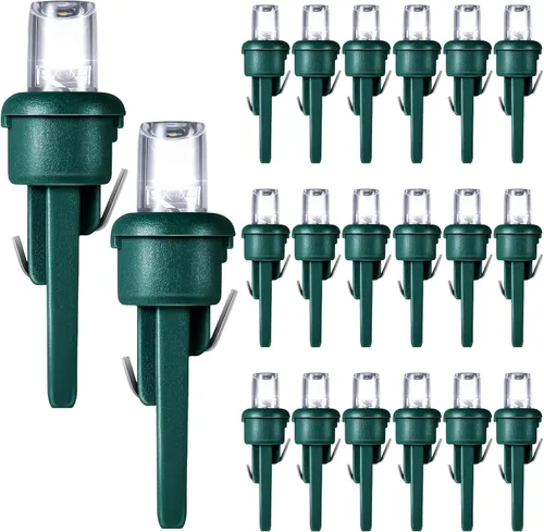 Vista 7 de Honoson 48 bombillas LED de invierno de 0.197 pulgadas de repuesto, gran angular, bombillas LED de invierno, cadena de repuesto, guirnalda de luces