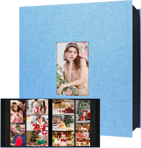 Vista 11 de Aevdor - Álbum de fotos de 4 x 6 pulgadas (10 x 15 cm) con 700 bolsillos, cubierta de cuero, capacidad extragrande para álbumes de fotos familiares