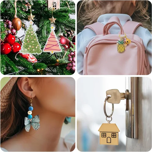 Vista 4 de Auihiay 50 hojas de plástico retráctiles, mini papeles de película retráctil para niños, bricolaje, llaveros, decoración de Pascua y regalos del día