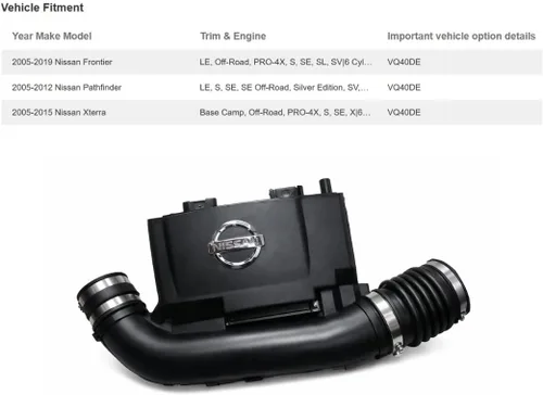 Vista 4 de Manguera de entrada de aire del motor compatible con Frontier 4.0L V6 2005-2019, Pathfinder 4.0L V6 2005-2012, Xterra 4.0L V6 2005-2015, repuesto