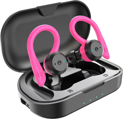 Vista 7 de Apekx - Auriculares Bluetooth, auriculares inalámbricos verdaderos con estuche de carga, IPX7 impermeable, sonido estéreo, auriculares con micrófono