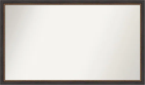 Vista 207 de Amanti Art Espejo de baño negro para sobre el fregadero, 23 x 23 pulgadas, espejo cuadrado negro Ashton, marco de madera tradicional mediano, se