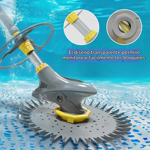 Vista 5 de VINGLI - Limpiador automático de piscinas, aspiradora de piscina de succión con mangueras de 33 pies Versátil para piscinas sobre el suelo