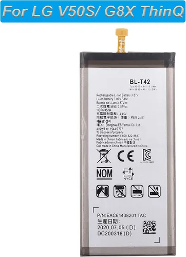 Vista 2 de Batería de repuesto BL-T42 compatible con LG V50S/G8X ThinQ ThinQ V50 con herramientas