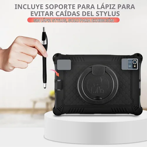 Vista 7 de DETUOSI Funda de silicona para Plimpton PlimPad P60 de 10 pulgadas, funda protectora multiángulo para Moderness MB1001 de 10 pulgadas, Hoozo de 10.1