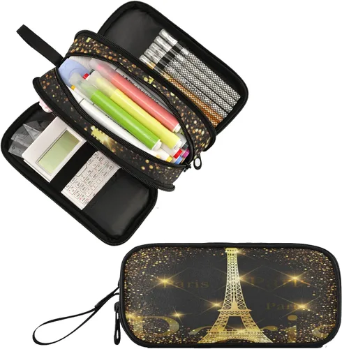 Vista 23 de Fustylead Alice - Estuche de ajedrez para lápices con cremallera, bolsa de maquillaje, bolsa de cosméticos, bolsa de viaje multiusos, caja
