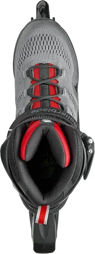 Vista 5 de Rollerblade Macroblade 84 Patines en línea para hombre, color gris oscuro y rojo, patines en línea de rendimiento