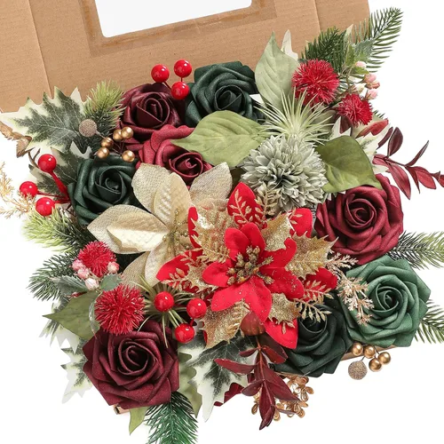 Vista 21 de Serra Flora Caja Combo de Flores Artificiales para Ramos de Boda DIY, Centros de Mesa, Arreglos, Despedida de Soltera, Fiesta, Decoraciones