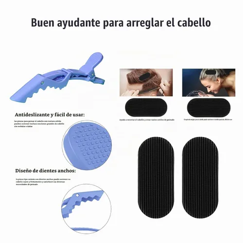 Vista 5 de Herramientas de extensión de cabello, kit de extensiones de cabello microenlaces multifuncionales para extensiones de cabello micro cuentas, kit