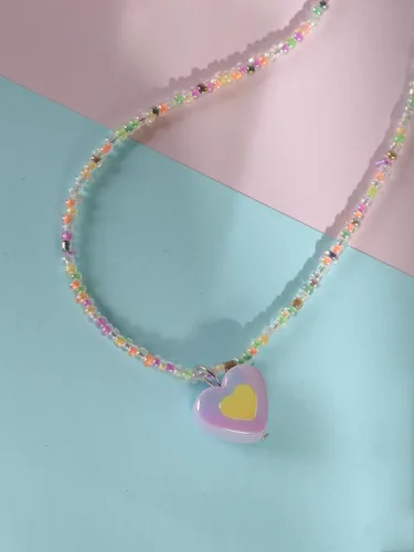 Vista 6 de OJERRY Y2K - Collar de cuentas coloridas Kawaii para adolescentes y mujeres