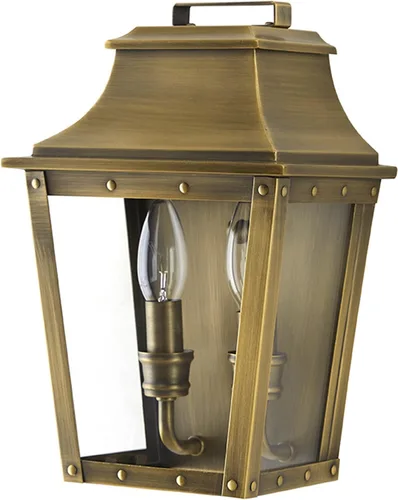 Vista 3 de Acclaim Lighting 8413AB Linterna vintage de latón sólido de una luz regulable montada en pared para exteriores clasificada para humedad con vidrio