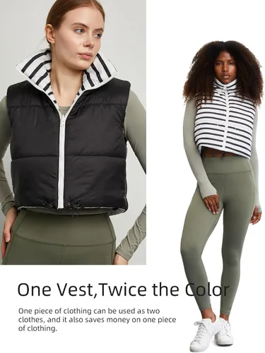 Vista 30 de Xeoxarel Chaleco acolchado corto con bolsillos para mujer (XS-XXL)