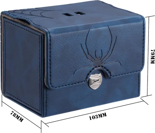 Vista 2 de Zoopin - Caja de cuero con contador de vida giratorio integrado (azul)