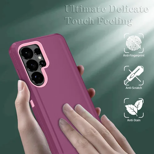 Vista 37 de ONOLA Funda compatible con Samsung Galaxy S24 Ultra con protector de pantalla HD, resistente a los golpes y a las caídas, funda de 3 capas