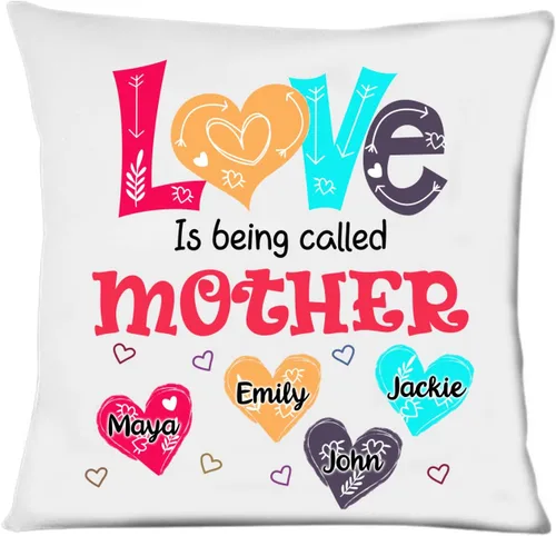 Vista 14 de Abuela - Almohada personalizada con corazón de amor, almohada personalizada para mamá, regalos para abuela, mamá de hija, nietos, día de la madre