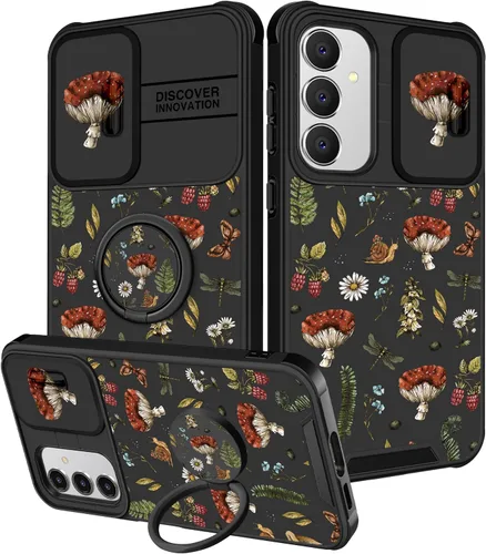 Vista 21 de Funda 2 en 1 para Samsung Galaxy S23 Ultra Flamingo para mujeres y niñas, diseño femenino de flamencos con cubierta deslizante para cámara y soporte