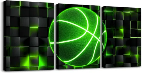 Vista 10 de Feelyou Cuadro azul de carreras para pared, 12 x 16 pulgadas, 3 piezas de autos deportivos de velocidad, lienzo para decoración de pared, diseño