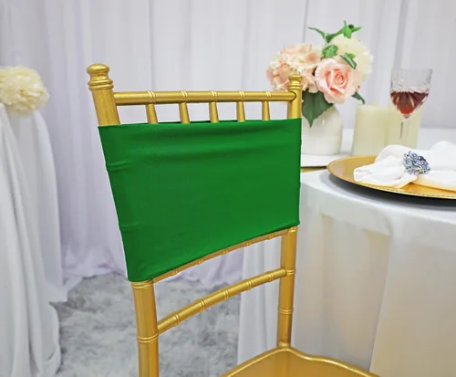 Vista 11 de (10 bandas elásticas de elastano de 7 x 13 pulgadas, de doble capa, lazos elásticos de licra para silla, lazos para bodas, fiestas, banquetes