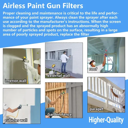 Vista 6 de 288749 60 filtros de pistola de pintura en aerosol sin aire de malla de repuesto para Graco SG10 SG20 SG Pro SG2 SG3, 288749 Sustituye a los filtros