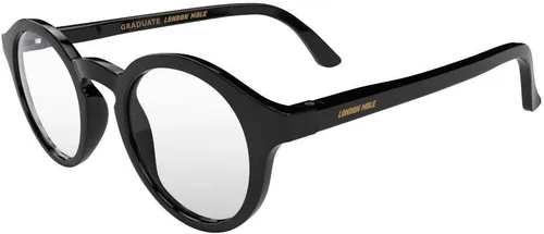 Vista 3 de LONDON MOLE® Graduate reading glasses Cool round panto shaped readers Brillo negro