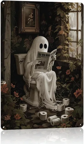 Vista 19 de Decoración de pared de fantasma de Halloween, decoración de fiesta de Halloween para interiores y exteriores, decoración espeluznante para el hogar