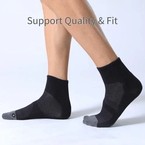 Vista 6 de FITRELL Paquete de 6 calcetines deportivos acolchados para hombre, calcetines deportivos para correr, 7-99-1212-15