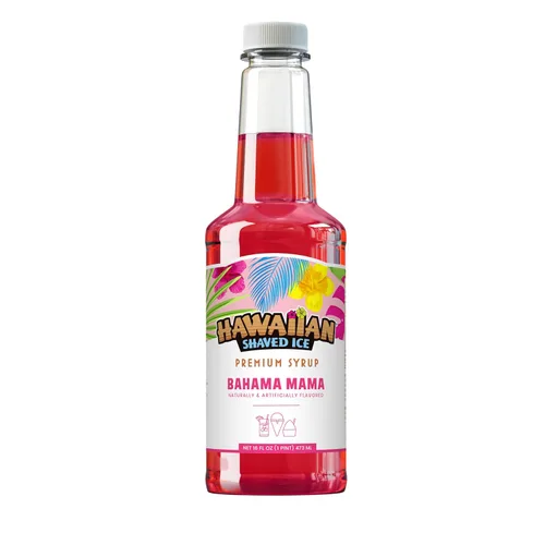 Vista 17 de Jarabe de Ahijado Helado Hawaiian Shaved Ice, Tamaño Pinta, Sabor Sangre de Tigre, Ideal para Raspaditas, Soda Italiana, Paletas, No Necesita