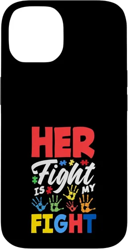 Vista 4 de Her Fight is My Fight Autism Awareness Case for iPhone XR