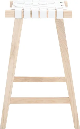 Vista 13 de Safavieh Home Collection Abreu - Taburete rectangular de madera maciza de 30 pulgadas (totalmente montado)