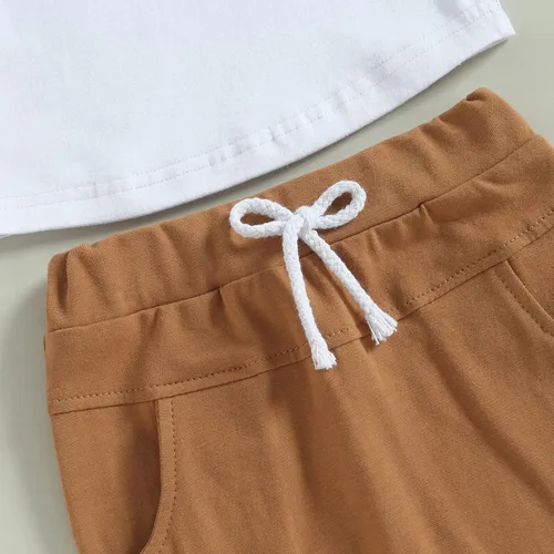 Vista 20 de Conjunto de camiseta de manga corta para bebé niño y niña, camiseta de manga corta, pantalones cortos casuales, ropa para recién nacidos, 6, 12, 18