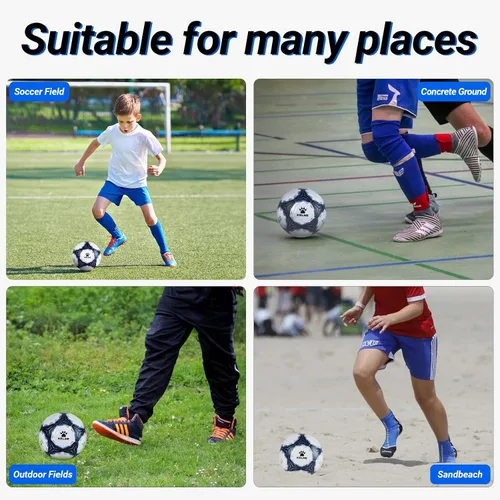 Vista 4 de KELME Balón de fútbol con bomba, tamaño 4,5 superficie de TPU adecuada para entrenamiento interior al aire libre, pelotas de fútbol con bolsa, idea