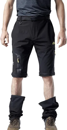 Vista 2 de Mr.Stream Men's Walking Windproof Breathable Camping Quick Drying Outdoor Convertible Hiking Pants