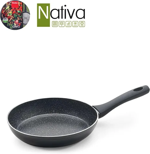 Vista 5 de Metaltex NATIVA - Sartén de aluminio forjado 8.7 in con revestimiento efecto granito STONE-TEX