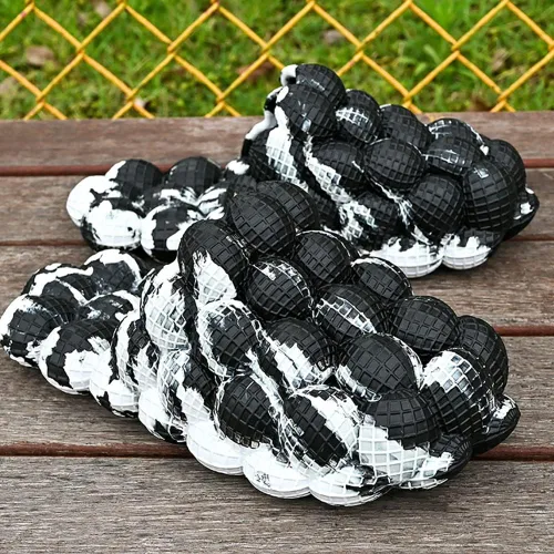 Vista 7 de Tkieio Lychee - Sandalias unisex de lichi para aliviar el estrés, sandalias de masaje para baño y playa, sandalias de EVA