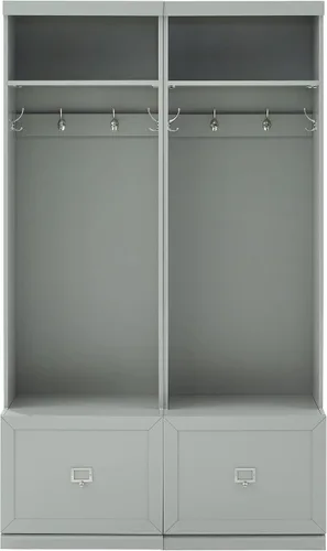 Vista 2 de Crosley Furniture Harper - Juego de entrada de 2 piezas con 2 árboles de pasillo, color gris