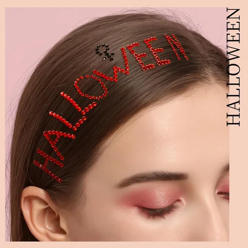 Vista 4 de Teenitor Gemas Rojas y Negras para la Cara Diamantes de Imitación Negros para la Cara Maquillaje Festival Joyas para la Cara Rojas Gemas Adhesivas