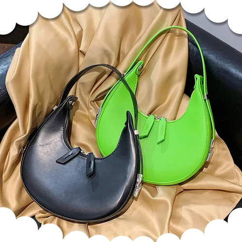Vista 4 de QTKJ Bolsa para las axilas, bolsa de hombro de cuero, bolsos veganos para mujeres, viajes, trabajo, vacaciones (negro), Negro