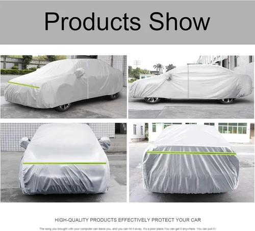 Vista 7 de Funda impermeable para coche compatible con Dacia Duster Logan Mcv Sandero para todo tipo de clima, cubierta completa para coche, resistente al