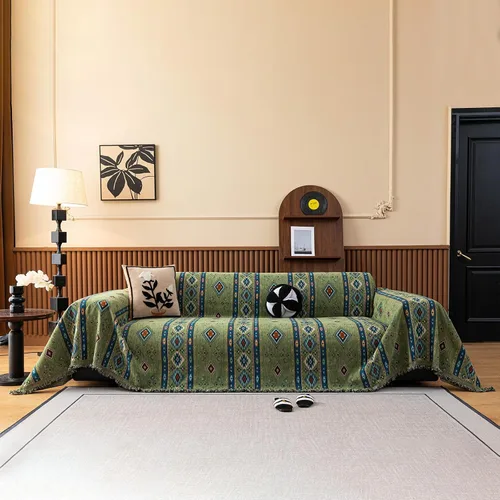 Vista 49 de ROOMLIFE Manta de sofá estilo azteca boho para sillones de 2/3 cojines, fundas de sofá lavables y antideslizantes aptas para mascotas, protector